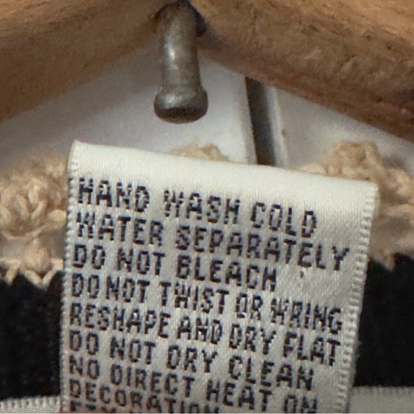 Vintage Shell Kepler Patchwork Beaded Duster Cardigan Large Black Crochet Lace - Picture 14 of 14